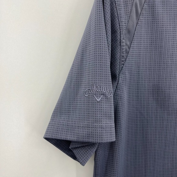 Callaway Polo Shirt Men's M Gray Moisture Wicking Golf Short Sleeve - Picture 11 of 11